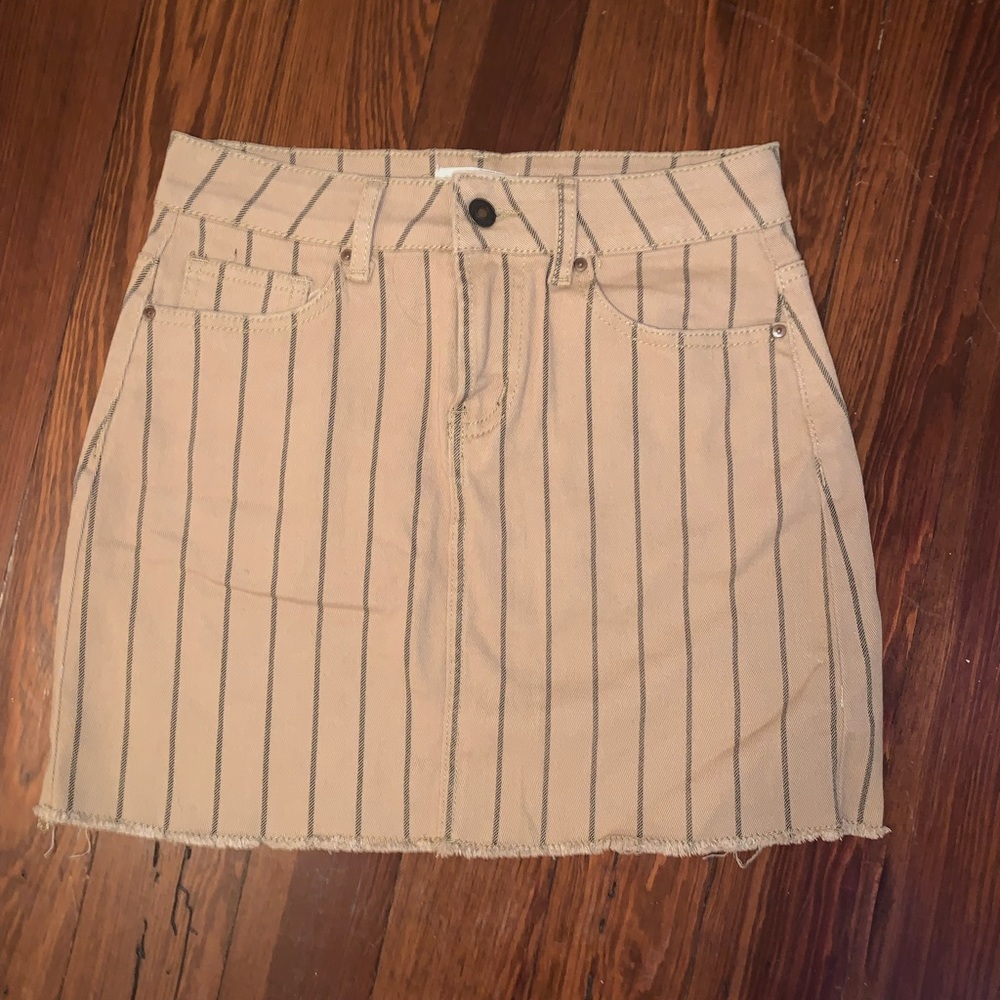 5 striped sky and sparrow jean skirt